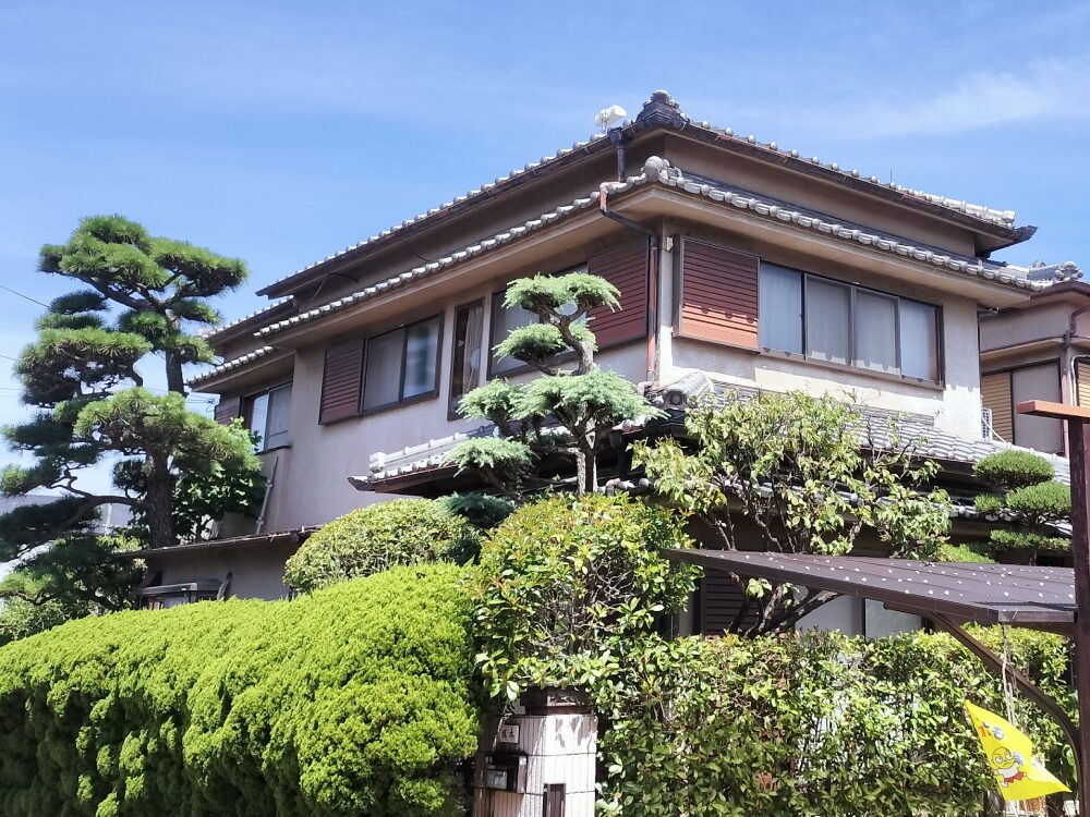 堺市西区の戸建て住宅外壁塗装：施工前の状態