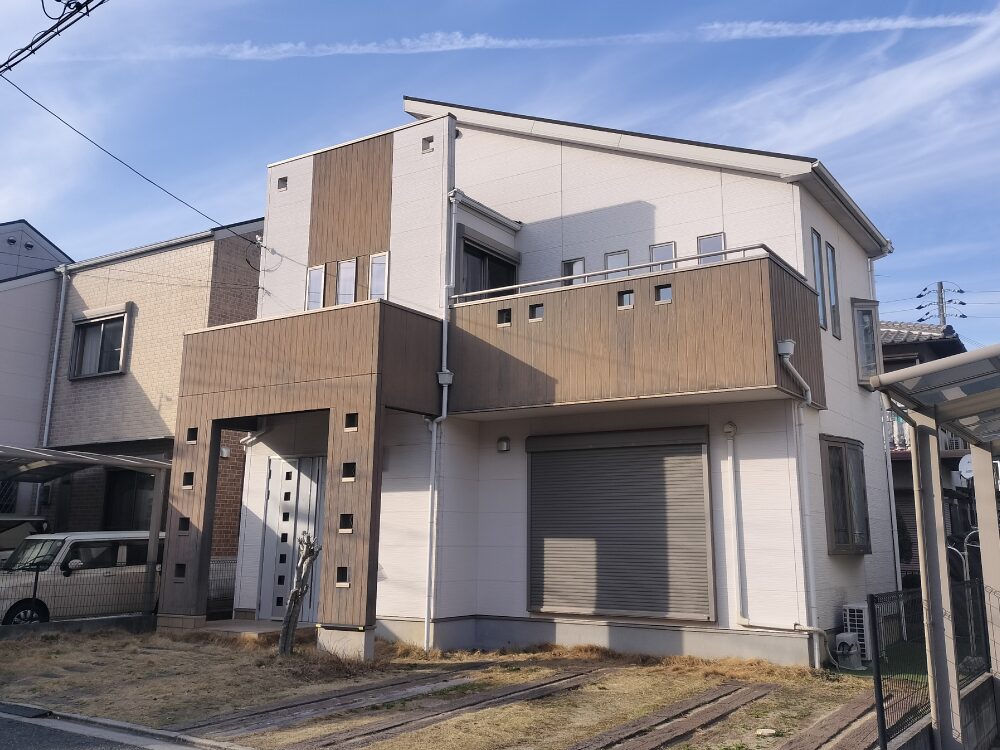 奈良県北葛城郡の戸建て住宅外壁塗装施工前の状態